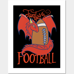 Fantasy Football Dragon Posters and Art